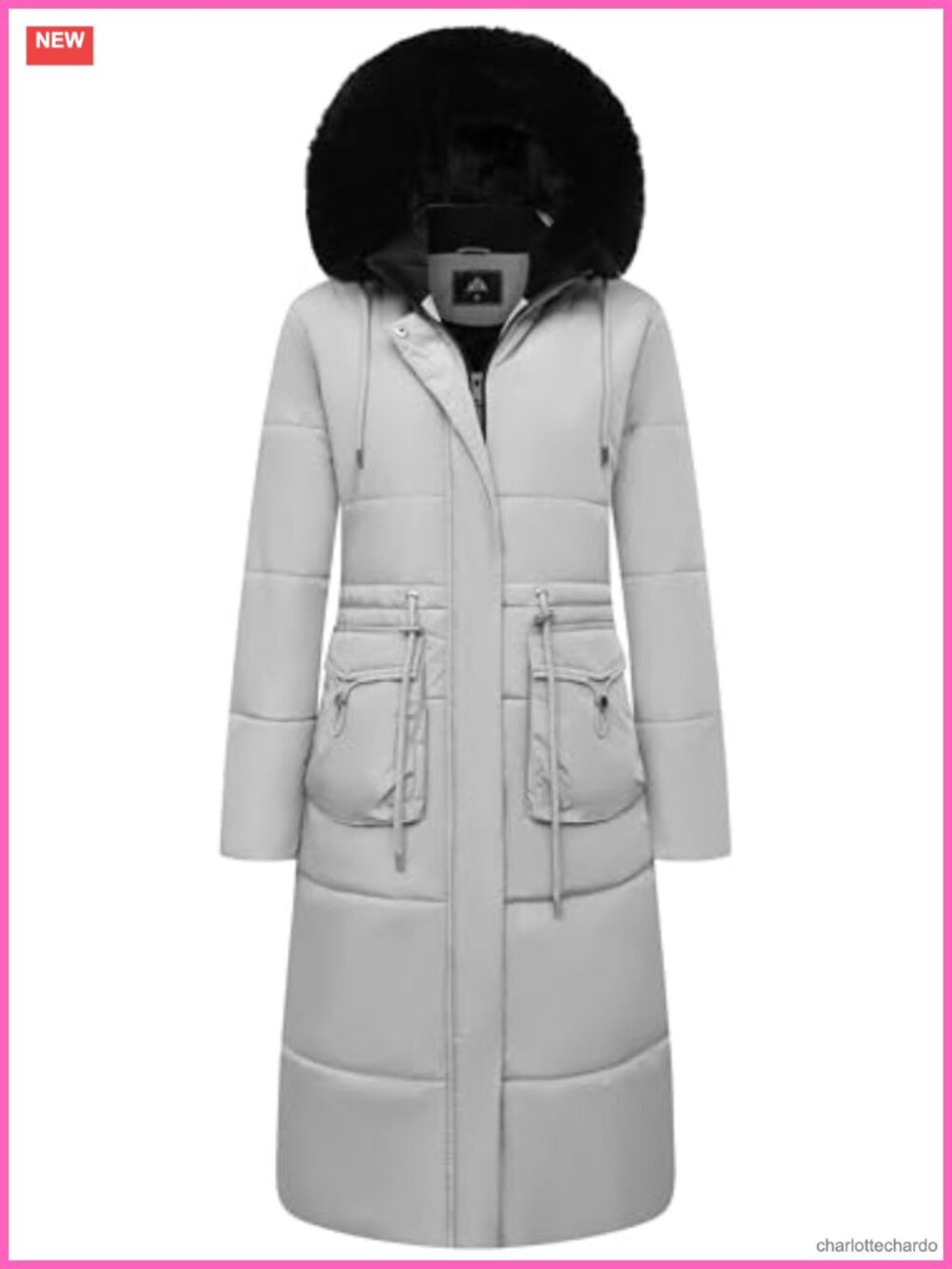 Women's Long Winter Puffer Coat Waterproof Warm Maxi Down Jacket Faux Fur Hood